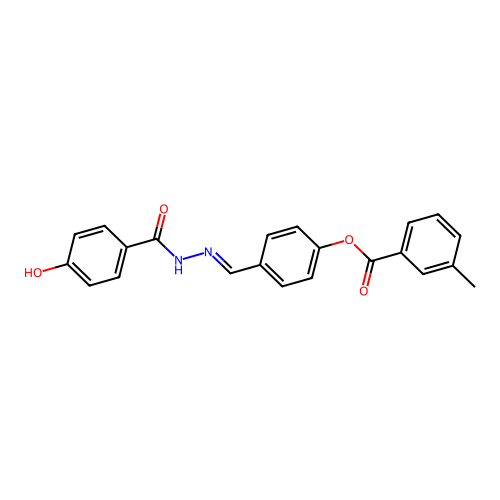 [4-[[(4-Hydroxybenzoyl)hydrazinylidene]methyl]phenyl] 3-methylbenzoate structure