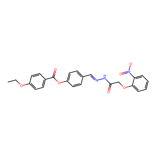 4-(2-((2-Nitrophenoxy)acetyl)carbohydrazonoyl)phenyl 4-ethoxybenzoate structure