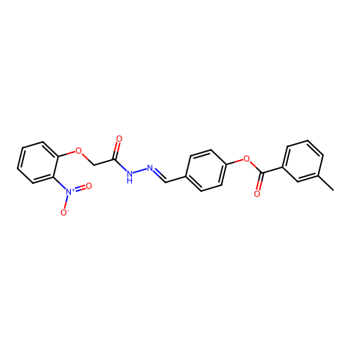 4-(2-((2-Nitrophenoxy)acetyl)carbohydrazonoyl)phenyl 3-methylbenzoate structure