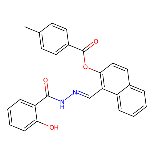 1-(2-(2-Hydroxybenzoyl)carbohydrazonoyl)-2-naphthyl 4-methylbenzoate structure