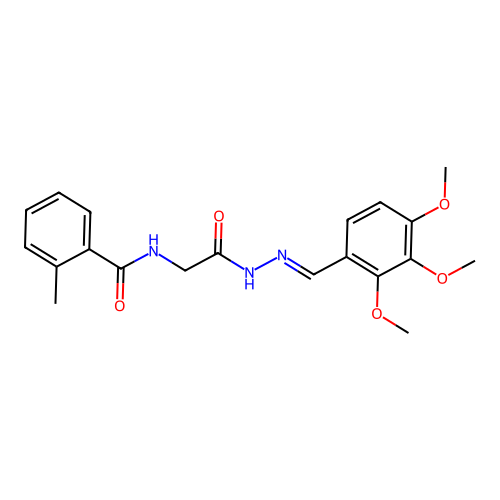 2-Methyl-N-(2-oxo-2-(2-(2,3,4-trimethoxybenzylidene)hydrazino)ethyl)benzamide structure