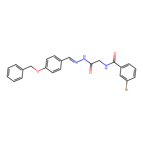 N-(2-(2-(4-(Benzyloxy)benzylidene)hydrazino)-2-oxoethyl)-3-bromobenzamide structure