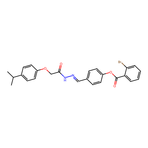 4-(2-((4-Isopropylphenoxy)acetyl)carbohydrazonoyl)phenyl 2-bromobenzoate structure