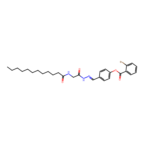 4-(2-((Dodecanoylamino)acetyl)carbohydrazonoyl)phenyl 2-bromobenzoate structure