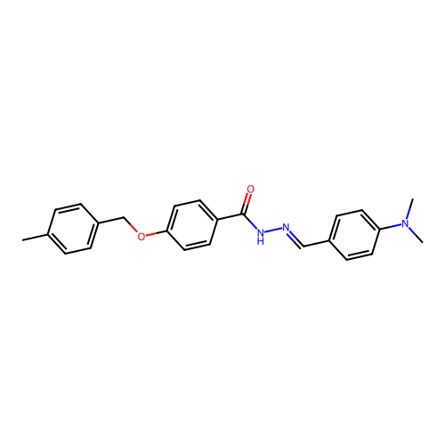N'-(4-(Dimethylamino)benzylidene)-4-((4-methylbenzyl)oxy)benzohydrazide structure