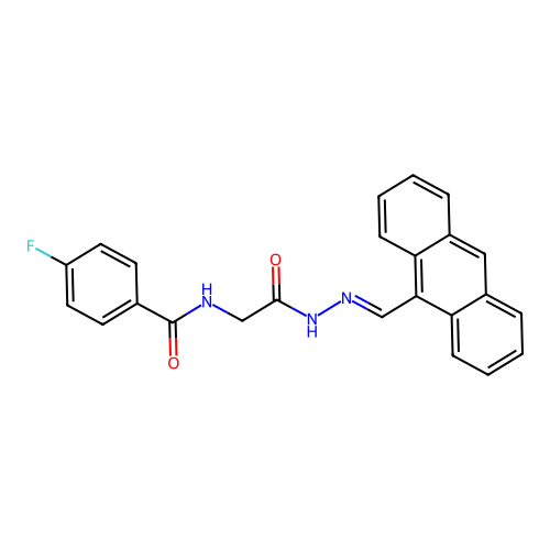 N-(2-(2-(9-Anthrylmethylene)hydrazino)-2-oxoethyl)-4-fluorobenzamide structure