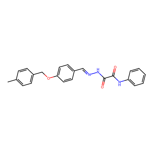 2-(2-(4-((4-Methylbenzyl)oxy)benzylidene)hydrazino)-2-oxo-N-phenylacetamide structure