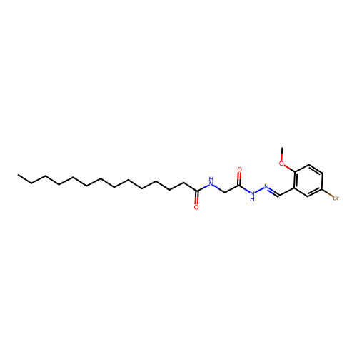 N-(2-(2-(5-Bromo-2-methoxybenzylidene)hydrazino)-2-oxoethyl)tetradecanamide structure