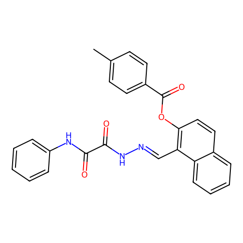 1-(2-(Anilino(oxo)acetyl)carbohydrazonoyl)-2-naphthyl 4-methylbenzoate structure