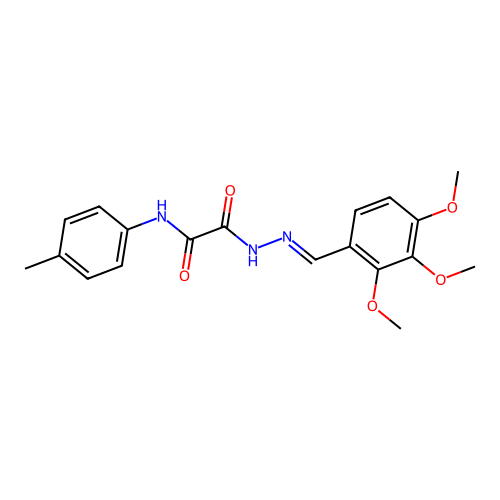 N-(4-Methylphenyl)-2-oxo-2-(2-(2,3,4-trimethoxybenzylidene)hydrazino)acetamide structure
