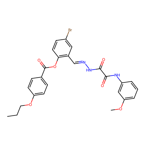 4-BR-2-(2-((3-Methoxyanilino)(oxo)AC)carbohydrazonoyl)phenyl 4-propoxybenzoate structure