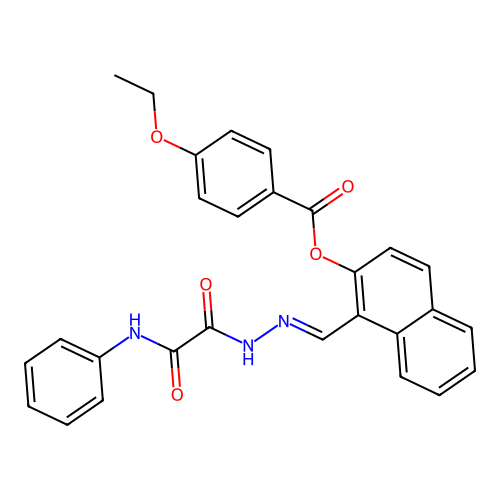 1-(2-(Anilino(oxo)acetyl)carbohydrazonoyl)-2-naphthyl 4-ethoxybenzoate structure