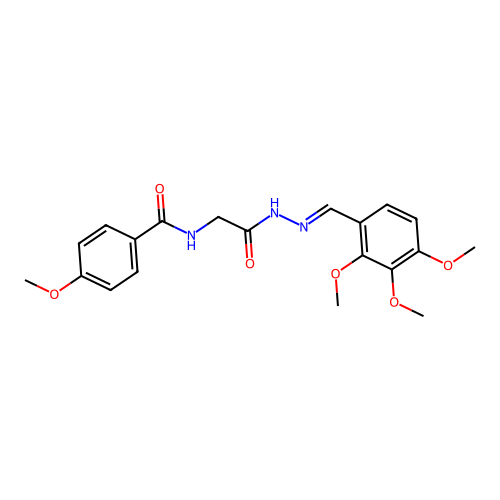 4-Methoxy-N-(2-oxo-2-(2-(2,3,4-trimethoxybenzylidene)hydrazino)ethyl)benzamide structure