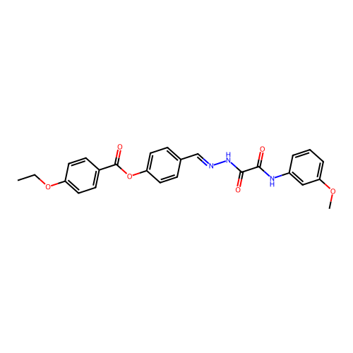 4-(2-((3-Methoxyanilino)(oxo)acetyl)carbohydrazonoyl)phenyl 4-ethoxybenzoate structure