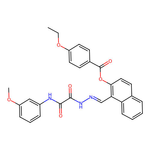 1-(2-((3-Methoxyanilino)(oxo)AC)carbohydrazonoyl)-2-naphthyl 4-ethoxybenzoate structure