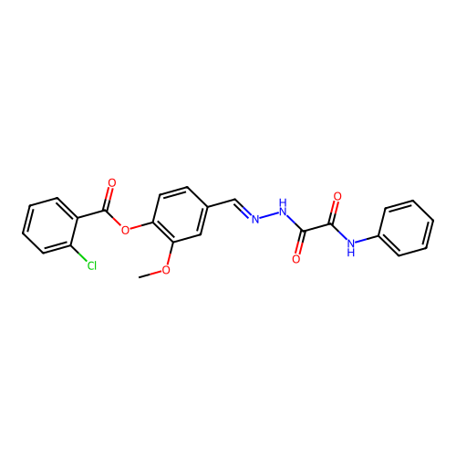 4-(2-(Anilino(oxo)acetyl)carbohydrazonoyl)-2-methoxyphenyl 2-chlorobenzoate structure