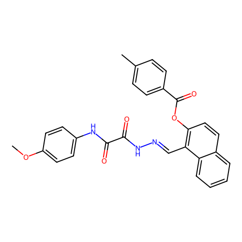 1-(2-((4-Methoxyanilino)(oxo)AC)carbohydrazonoyl)-2-naphthyl 4-methylbenzoate structure