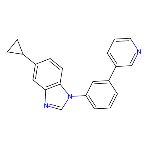 5-Cyclopropyl-1-(3-(3-pyridyl)phenyl)benzimidazole structure