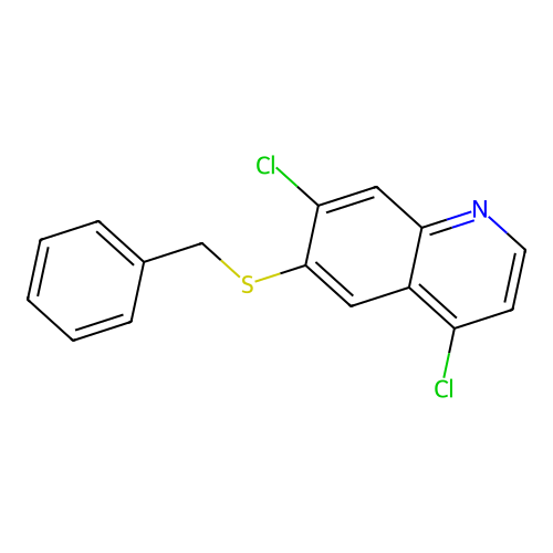 6-Benzylmercapto-4,7-dichloroquinoline structure