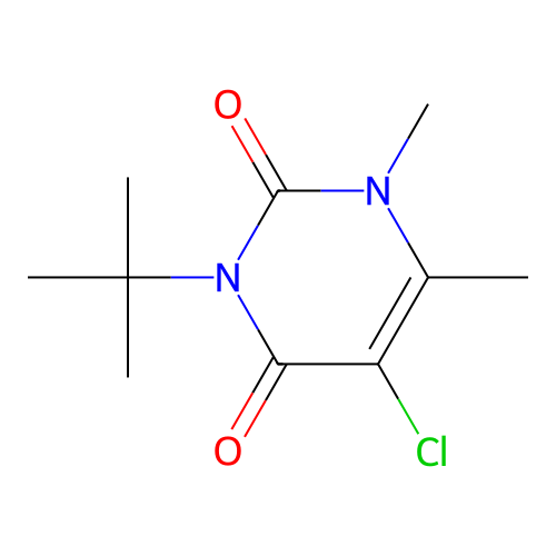 2,4(1H,3H)-Pyrimidinedione, 5-chloro-3-(1,1-dimethylethyl)-1,6-dimethyl- structure