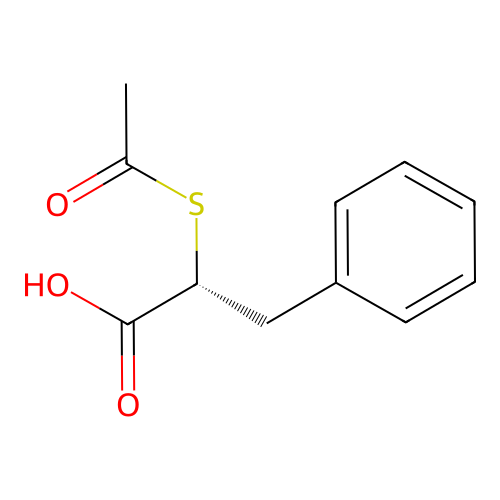 (R)-2-Acetylthio-3-phenylpropionic Acid structure