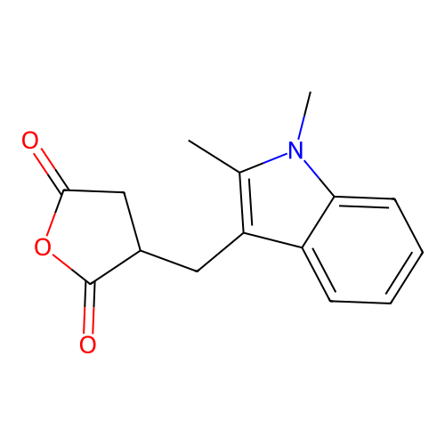 3-[(1,2-Dimethyl-1h-indol-3-yl)methyl]dihydrofuran-2,5-dione structure
