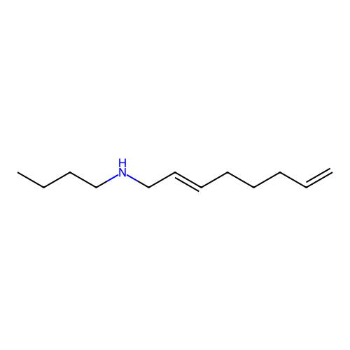 (2E)-N-butylocta-2,7-dien-1-amine structure