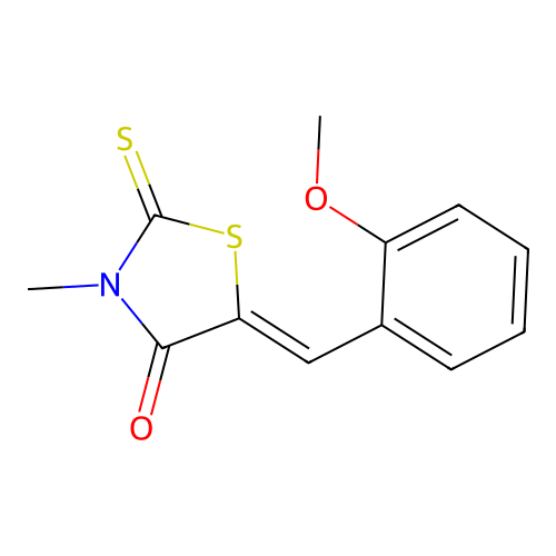 5-[(2-Methoxyphenyl)methylidene]-3-methyl-2-sulfanylidene-1,3-thiazolidin-4-one structure