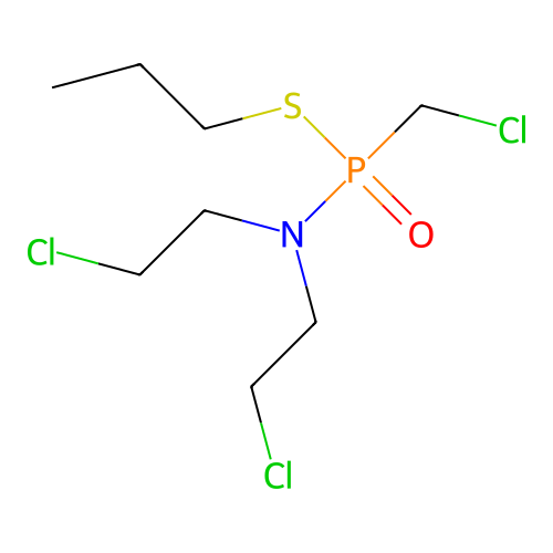 2-chloro-N-(2-chloroethyl)-N-[chloromethyl(propylsulfanyl)phosphoryl]ethanamine structure