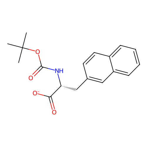 (2R)-2-[(2-methylpropan-2-yl)oxycarbonylamino]-3-naphthalen-2-ylpropanoate structure