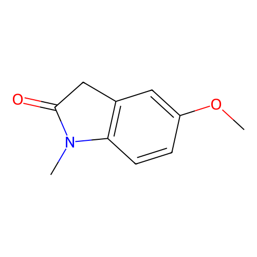 1,3-Dihydro-5-methoxy-1-methyl-2H-indol-2-one structure