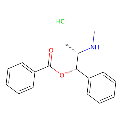 Pseudoephedrine, benzoate (ester), hydrochloride, (+)- structure
