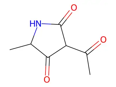 3-Acetyl-5-methylpyrrolidine-2,4-dione structure