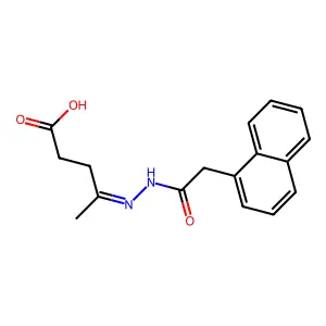 4-{[1-Hydroxy-2-(naphthalen-1-yl)ethylidene]hydrazinylidene}pentanoic acid structure