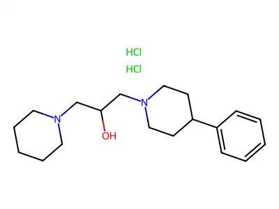 4-Phenyl-alpha-(1-piperidinylmethyl)-1-piperidineethanol dihydrochloride structure