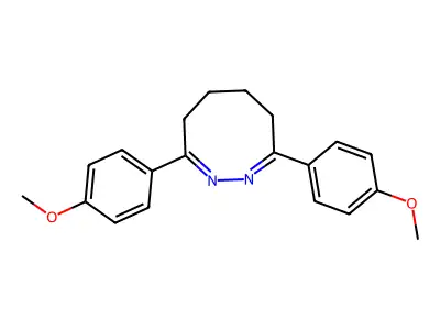 (1Z,2Z)-3,8-bis(4-methoxyphenyl)-4,5,6,7-tetrahydrodiazocine structure