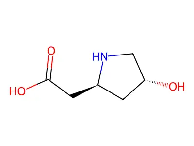 2-(4-Hydroxypyrrolidin-2-yl)acetic acid structure