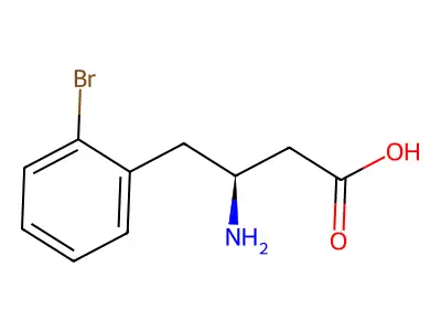 (3S)-3-amino-4-(2-bromophenyl)butanoic Acid structure