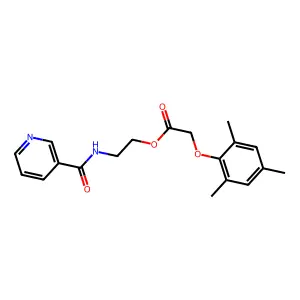 2-Nicotinoylaminoethyl (mesityloxy)acetate structure
