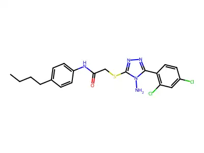 C20H21Cl2N5OS structure
