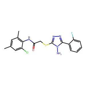 C18H17ClFN5OS structure