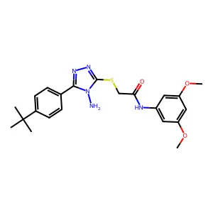 2-{[4-amino-5-(4-tert-butylphenyl)-4H-1,2,4-triazol-3-yl]sulfanyl}-N-(3,5-dimethoxyphenyl)acetamide structure