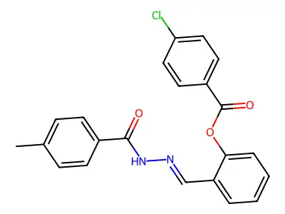 [2-[[(4-Methylbenzoyl)hydrazinylidene]methyl]phenyl] 4-chlorobenzoate structure