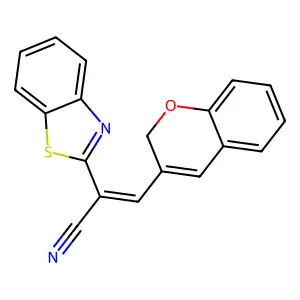 2-(Benzo[d]thiazol-2-yl)-3-(2H-chromen-3-yl)acrylonitrile structure