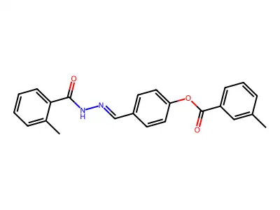 [4-[[(2-Methylbenzoyl)hydrazinylidene]methyl]phenyl] 3-methylbenzoate structure