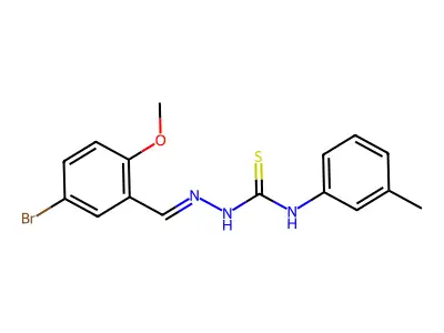 1-[(5-Bromo-2-methoxyphenyl)methylideneamino]-3-(3-methylphenyl)thiourea structure