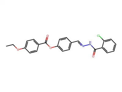 [4-[[(2-Chlorobenzoyl)hydrazinylidene]methyl]phenyl] 4-ethoxybenzoate structure