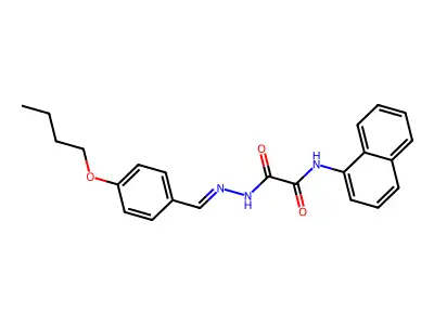 N'-[(4-butoxyphenyl)methylideneamino]-N-naphthalen-1-yloxamide structure