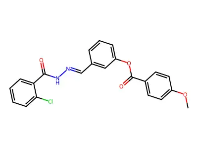 [3-[[(2-Chlorobenzoyl)hydrazinylidene]methyl]phenyl] 4-methoxybenzoate structure