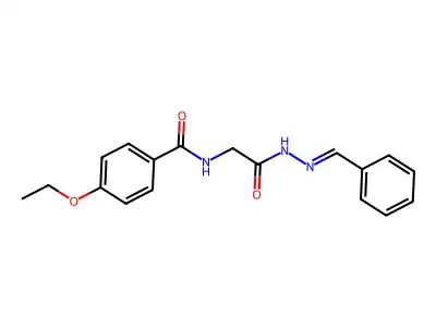 N-[2-(2-benzylidenehydrazinyl)-2-oxoethyl]-4-ethoxybenzamide structure